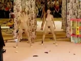 dancing naked in front of an audience