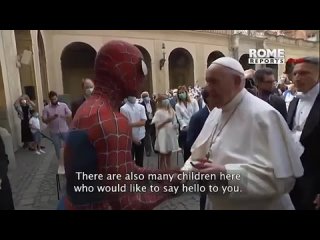 the pope meets spider-man at the vatican daddy